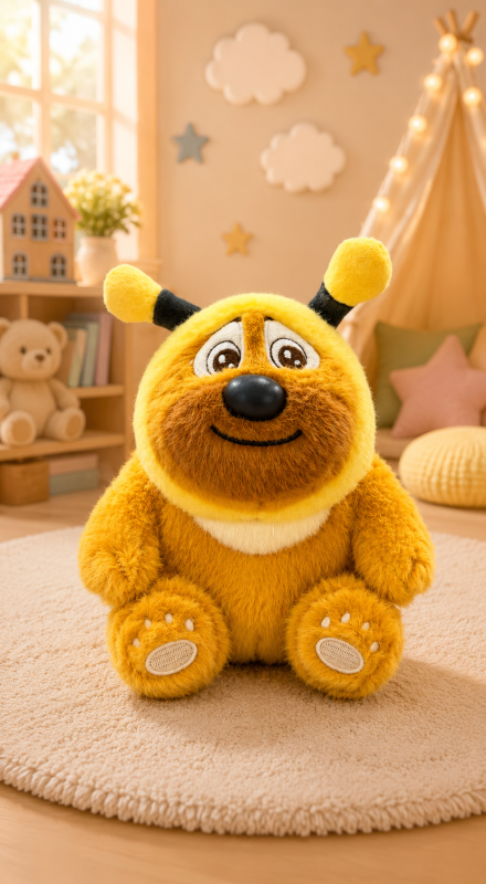 Bee Hood Bear Plush – 14 cm
