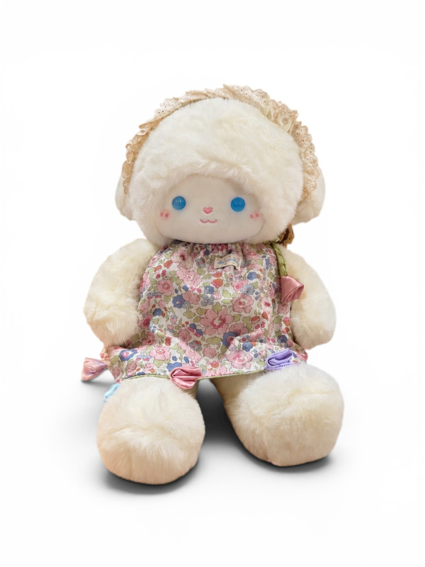 Purple Floral Dress Lamb Plush – 43 cm