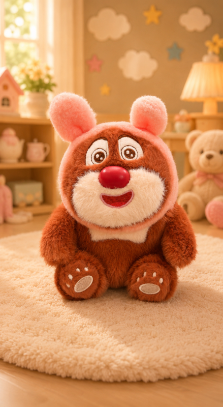 Bunny Hood Bear Plush – 14 cm