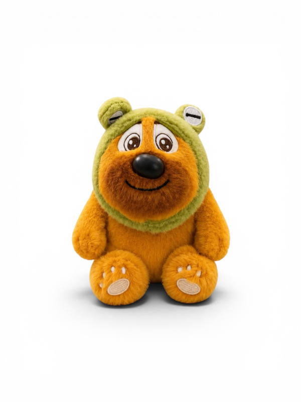 Frog Hood Bear Plush – 14 cm
