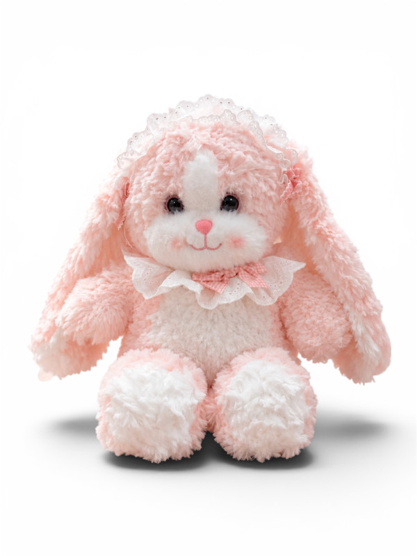 Pink Long-Ear Bunny Plush – 40 cm